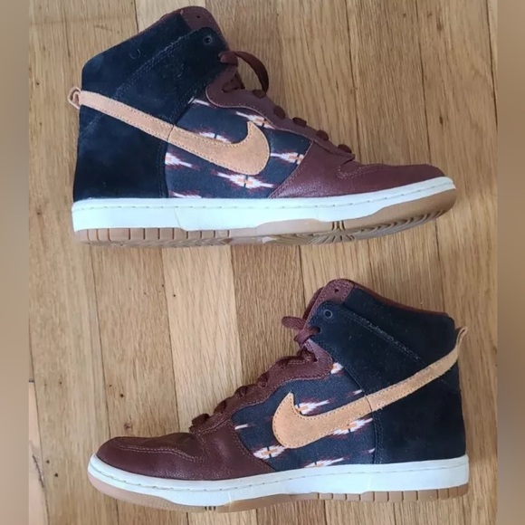 Nike Dunk High Skinny RARE SAMPLE Women Size 7 Aztec Pack in Oxen Brown/Marakesh - Picture 7 of 11